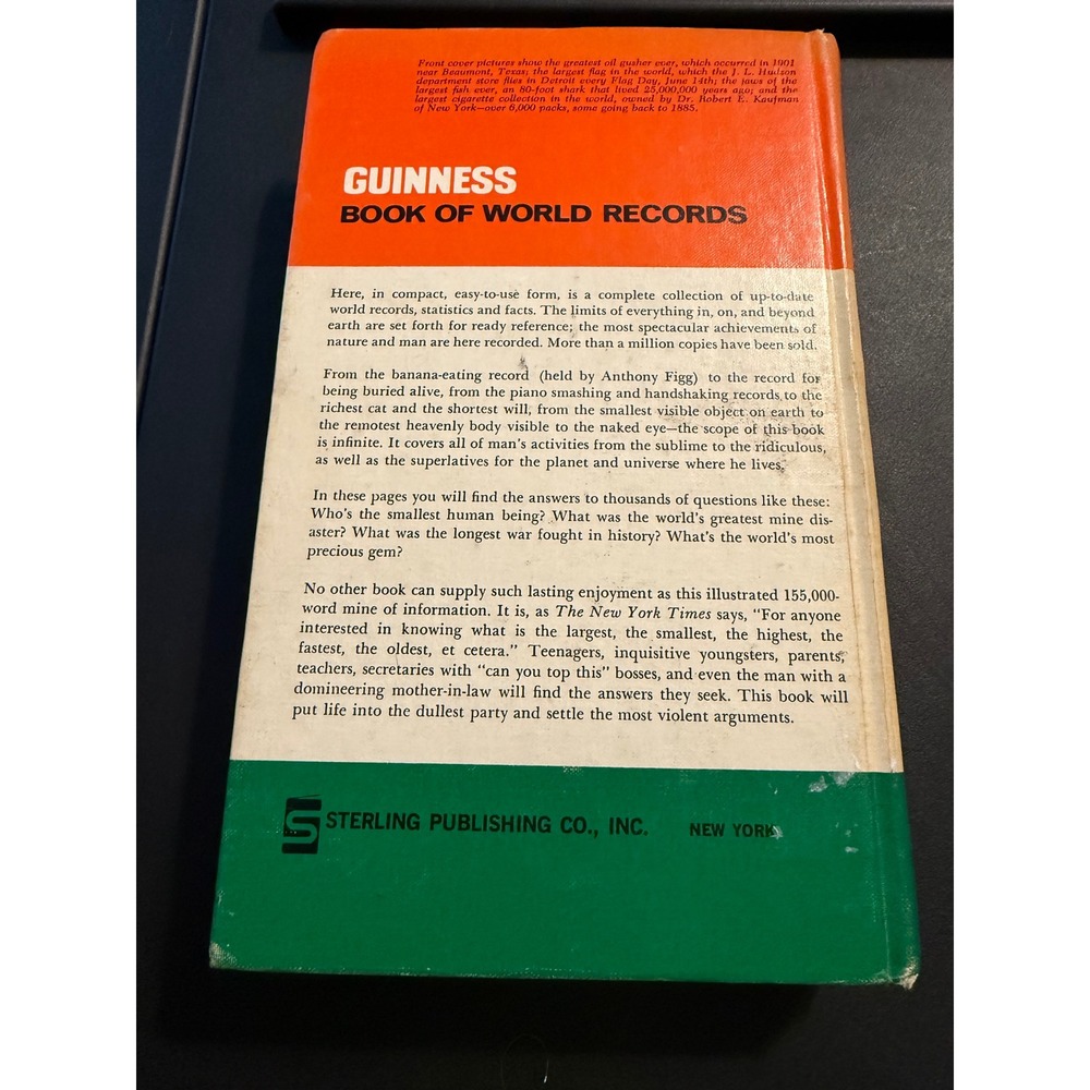 Guinness Book of World Records Norris Ross McWhirter Sterling Hardcover Vintage - Picture 3 of 7